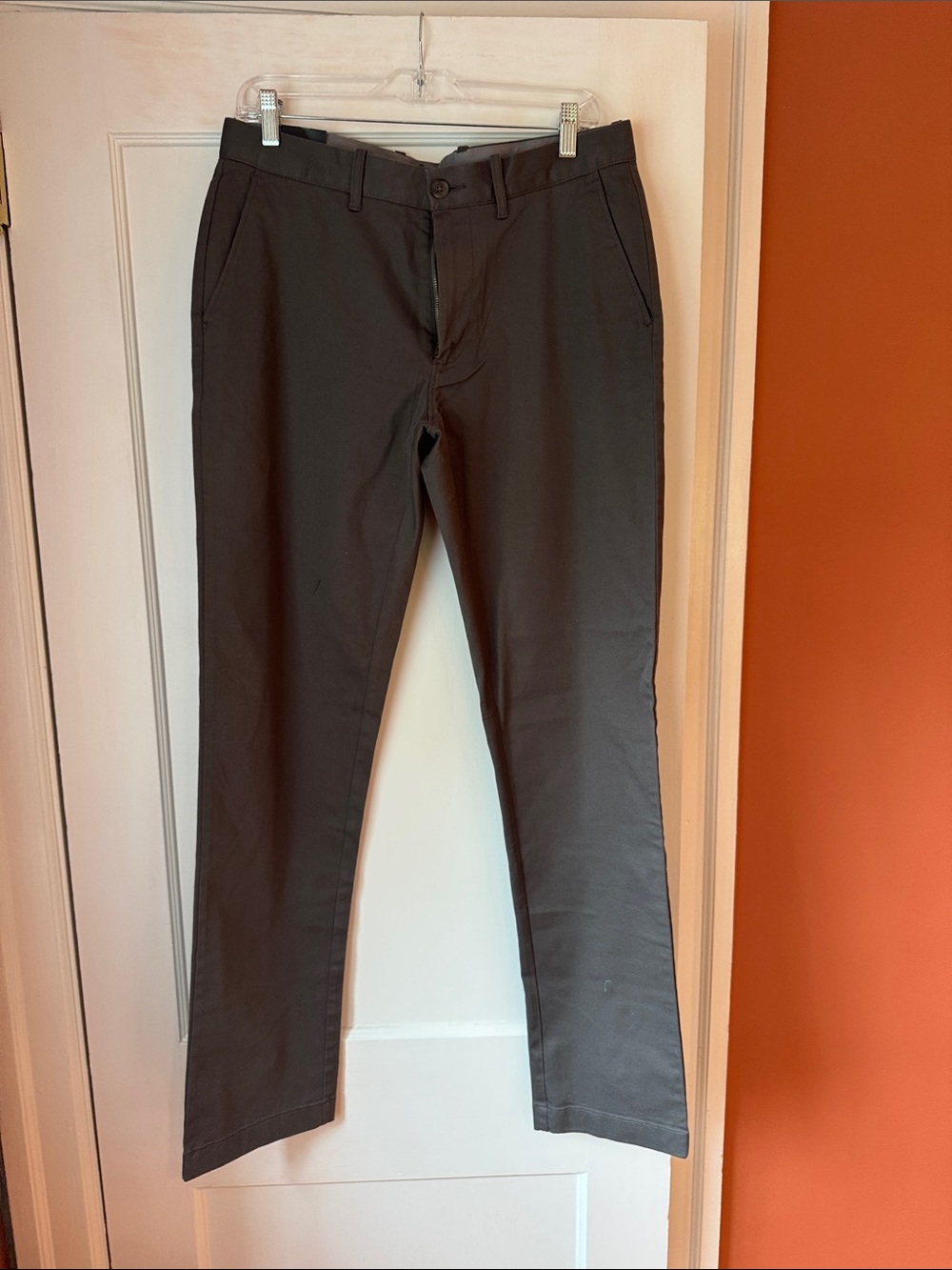 Men's Straight Chino Pants - Dark Gray